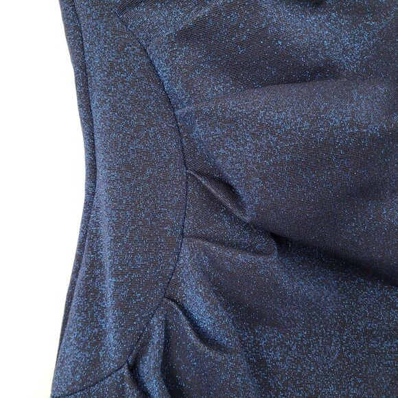 $1090 Chiara Boni La Petite Robe Metallic Blue V-Neck Sunburst Wrap Gown… - Picture 14 of 16